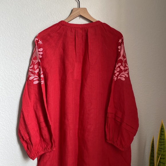 Mersea Linen Palermo Embroidered Maxi  Dress - Picture 12 of 13